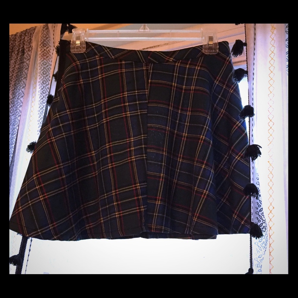 Tripp NYC plaid mini skirt